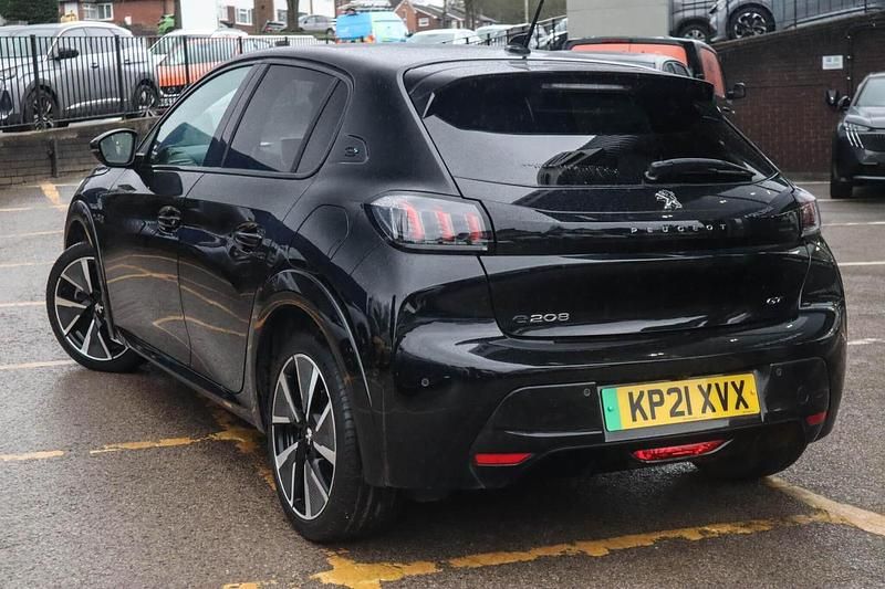 Used Peugeot e-208 Premium 100 kW (136 HP) 2021 Black Hatchback