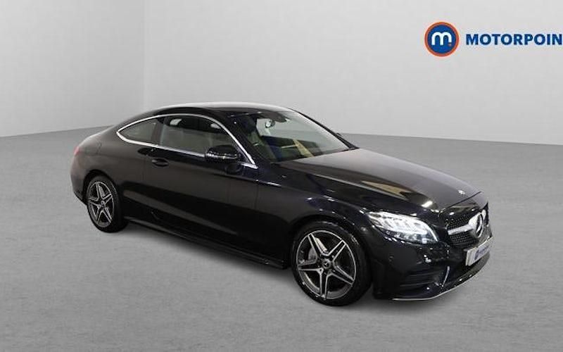 Used Mercedes C300 AMG line 258 HP (189 kW) 2019 Black Coupe