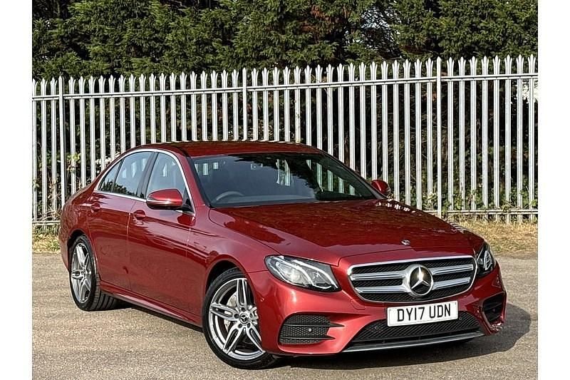 Red Used 2017 Mercedes E220 AMG line Sedan | £17,075 (Good price) - Image 1/4
