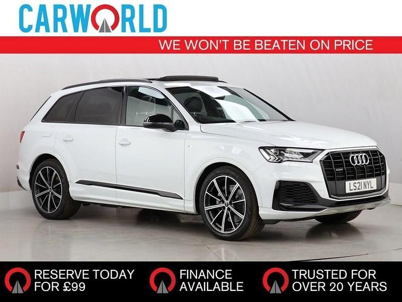 White Used 2021 Audi Q7 Black Edition SUV | £31,907 (Good price) - Image 1/3