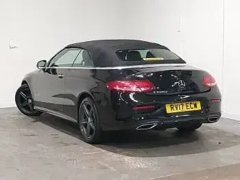 Used Mercedes C220 AMG line 170 HP (125 kW) 2017 Black Cabriolet