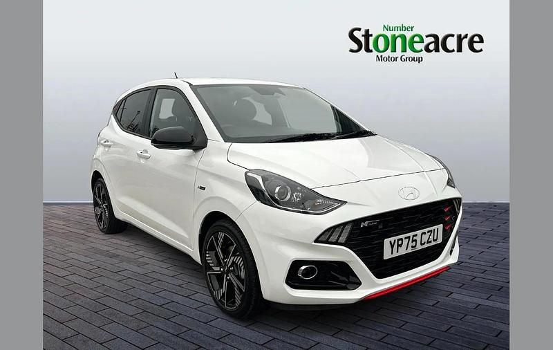 White New 2025 Hyundai i10 N Line Hatchback | £18,299 (Fair price) - Image 1/2