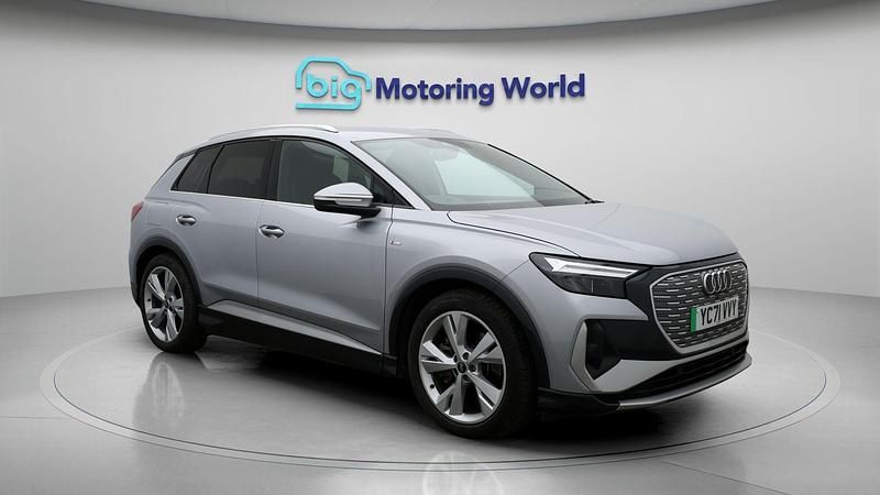 Silver Used 2021 Audi Q4 e-tron S-Line SUV | £20,586 (Good price) - Image 1/4