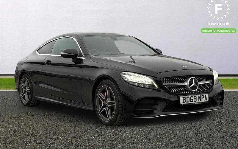 Used Mercedes C300 AMG line 245 HP (180 kW) 2019 Black Coupe