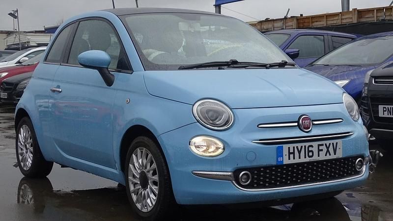 Used Fiat 500 Lounge 69 HP (50 kW) 2016 Blue Hatchback