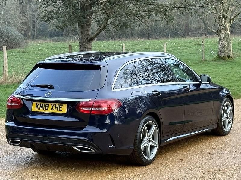 Used Mercedes C220 AMG line 2018 Blue Estate