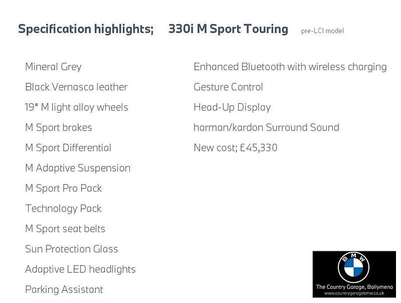 Grey Used 2020 BMW 330 M Sport Estate | £24,995 (Fair price) - Image 1/1