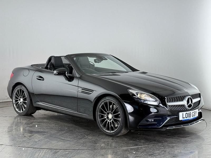 Black Used 2018 Mercedes SLC200 AMG line Cabriolet | £18,050 (Good price) - Image 1/4