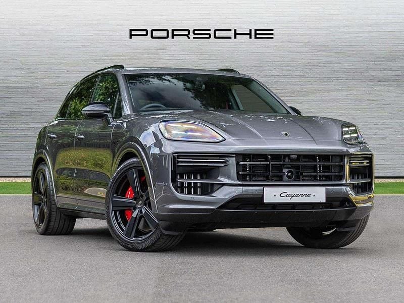 Grey New 2025 Porsche Cayenne Turbo E-Hybrid SUV | £133,940 - Image 1/4