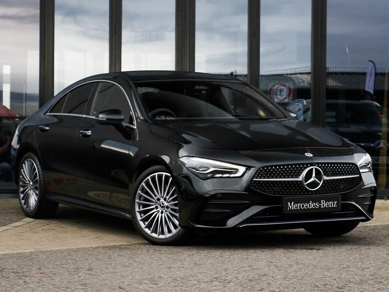 Black New 2025 Mercedes CLA200 AMG Line Premium Coupe | £37,698 (Fair price) - Image 1/4