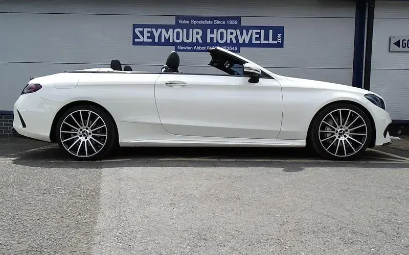 Used Mercedes C220 AMG line 170 HP (125 kW) 2018 White Cabriolet