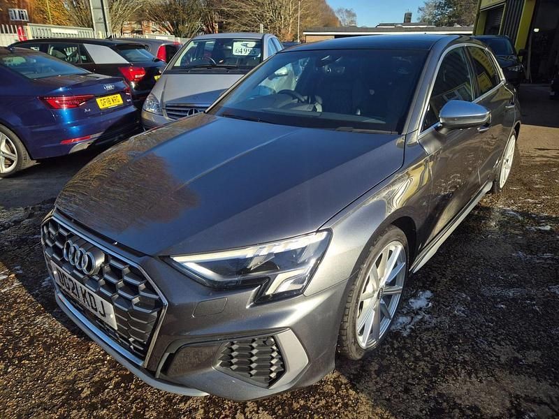 Grey Used 2021 Audi S3 Sportback Advanced Hatchback | £25,995 (Fair price) - Image 1/4