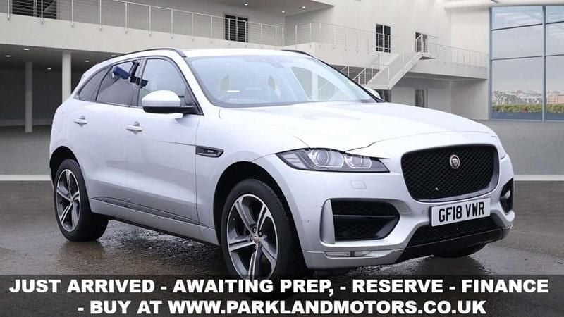 Silver Used 2018 Jaguar F-Pace R-Sport SUV | £16,995 (Fair price) - Image 1/3