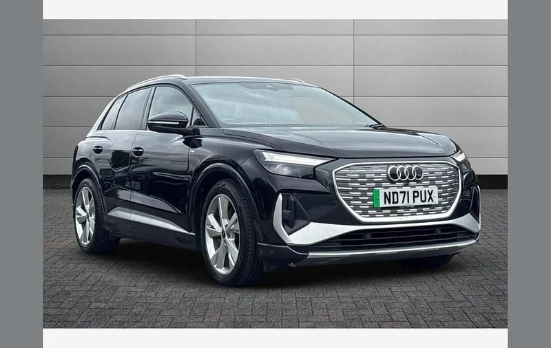 Black Used 2021 Audi Q4 e-tron S-Line SUV | £27,050 (Good price) - Image 1/4
