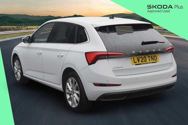 Used Skoda Scala SE L 115 HP (84 kW) 2020 Moon white metallic Hatchback