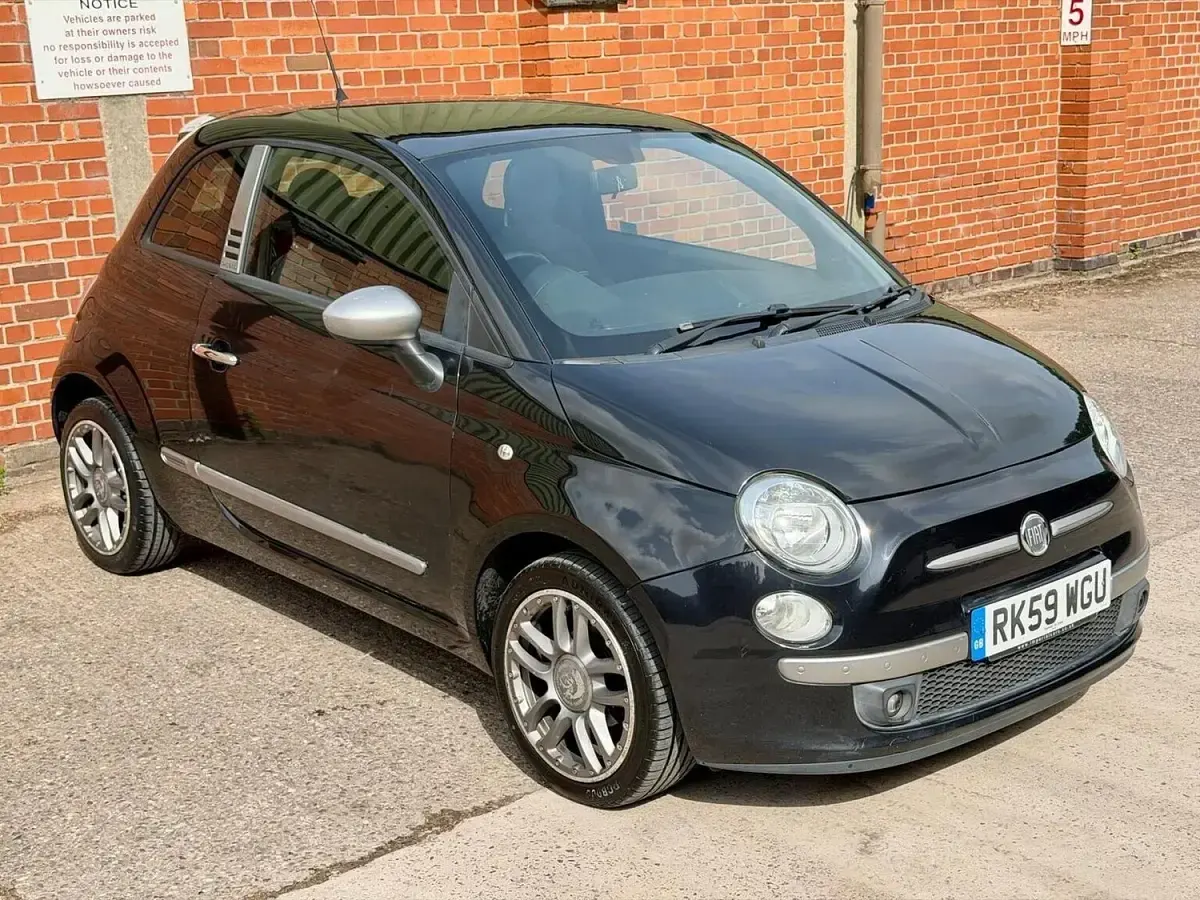 Used Fiat 500 69 HP (50 kW) 2009 Black Cabriolet
