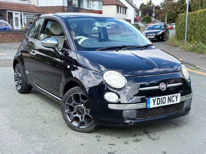 Black Used 2010 Fiat 500 Lounge Hatchback | £1,995 (Fair price) - Image 1/4