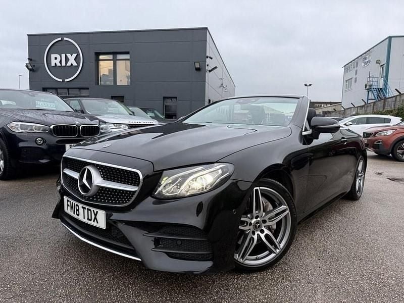 Used Mercedes E220 AMG line 194 HP (142 kW) 2018 Black Cabriolet