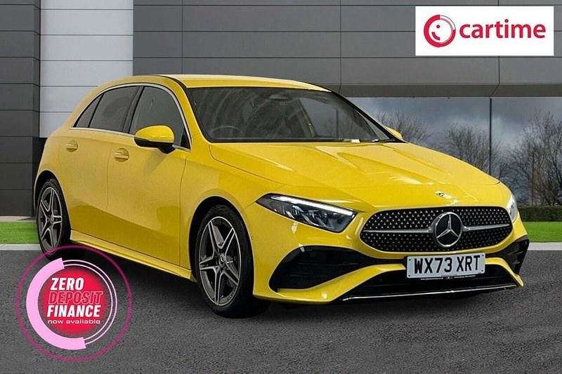 Yellow Used 2023 Mercedes A200 AMG Line Premium Hatchback | £21,990 (A bit pricey) - Image 1/4