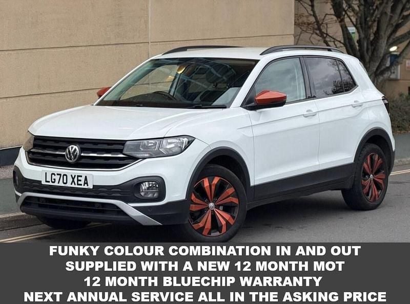 White Used 2020 VW T-Cross SE SUV | £11,995 (Good price) - Image 1/4