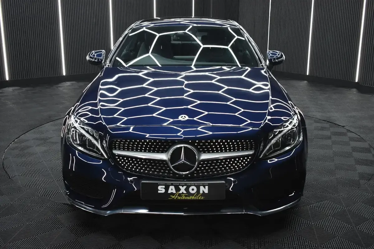 Used Mercedes C250 AMG Line Premium Plus 204 HP (150 kW) 2017 Blue Coupe