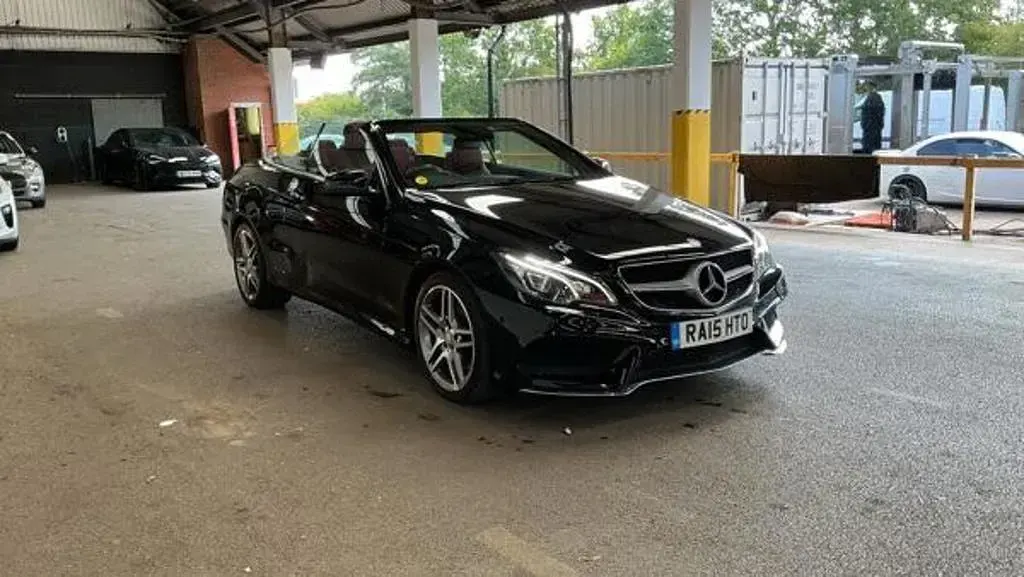 Used Mercedes E350 AMG line 2015 Black Cabriolet