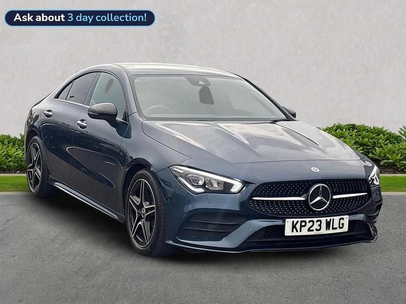 Blue Used 2023 Mercedes CLA200 AMG Line Premium Coupe | £25,163 (Fair price) - Image 1/4