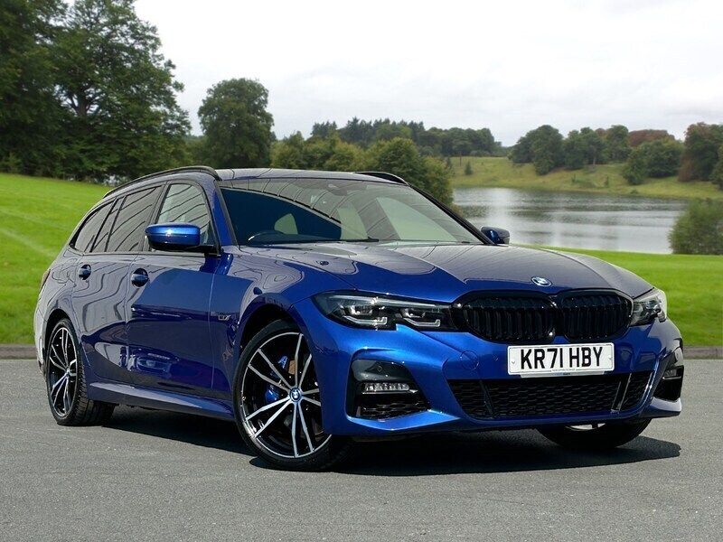 Blue Used 2022 BMW 330e M Sport Estate | £24,495 (Fair price) - Image 1/4