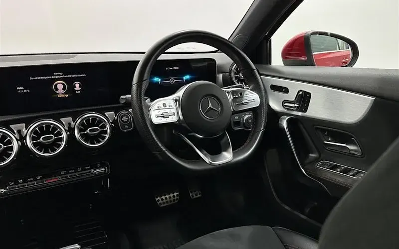 Used Mercedes A250 AMG Line Premium Plus 224 HP (164 kW) 2018 Red Hatchback