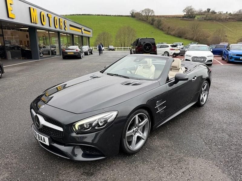 Used Mercedes SL400 AMG line 367 HP (269 kW) 2018 Black Cabriolet