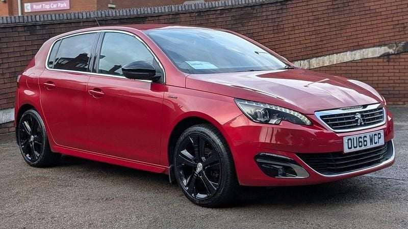 Used Peugeot 308 GT-line 130 HP (95 kW) 2017 Red Hatchback