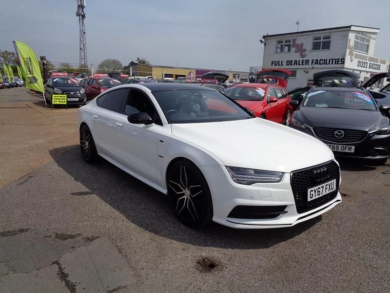 Used Audi A7 Sportback Black Edition 218 HP (160 kW) 2017 White Hatchback