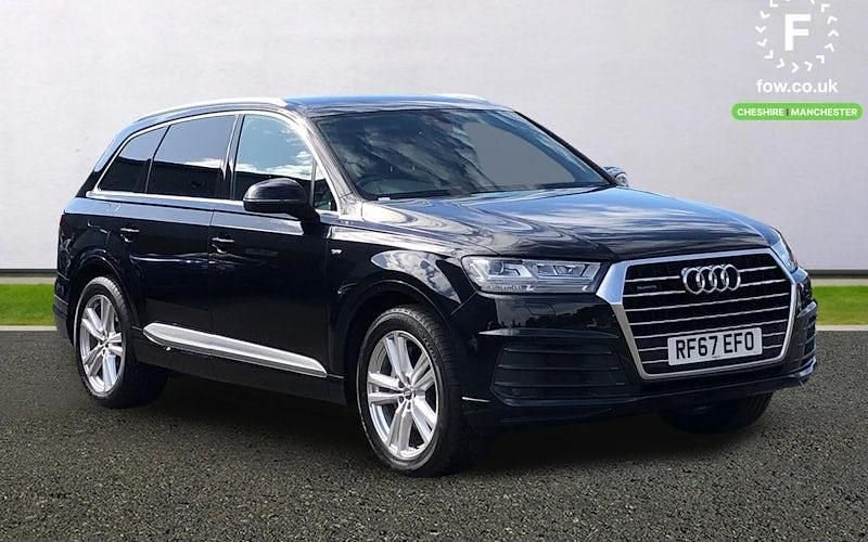 Black Used 2018 Audi Q7 S-Line SUV | £26,199 (Fair price) - Image 1/4