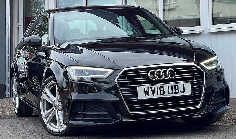 Used Audi A3 Sportback S-Line 110 HP (80 kW) 2018 Black Hatchback