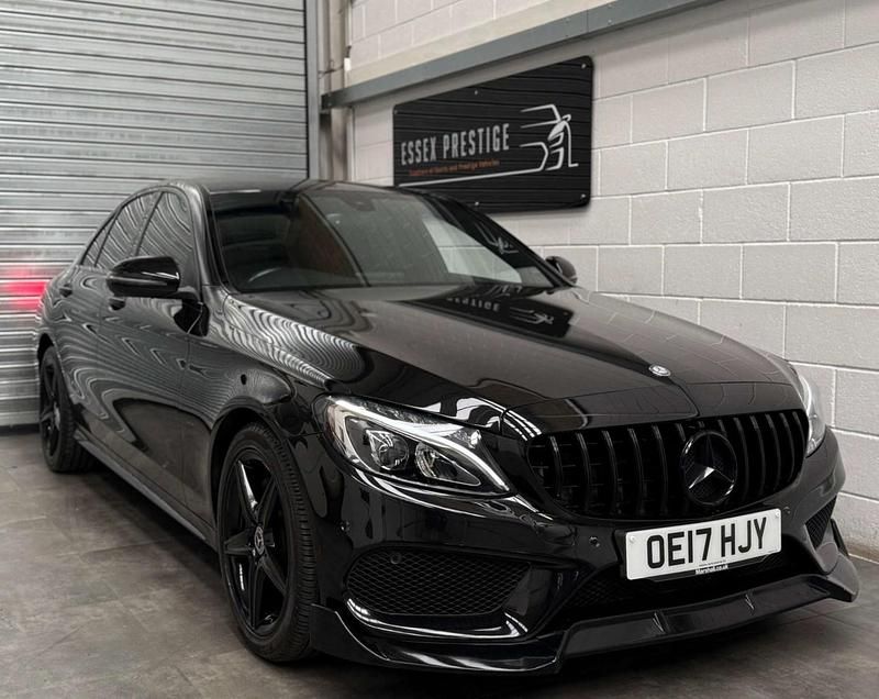 Black Used 2017 Mercedes C220 AMG line Sedan | £13,989 (Fair price) - Image 1/4