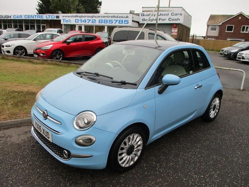 Blue Used 2016 Fiat 500 Lounge Hatchback | £5,695 (Fair price) - Image 1/4