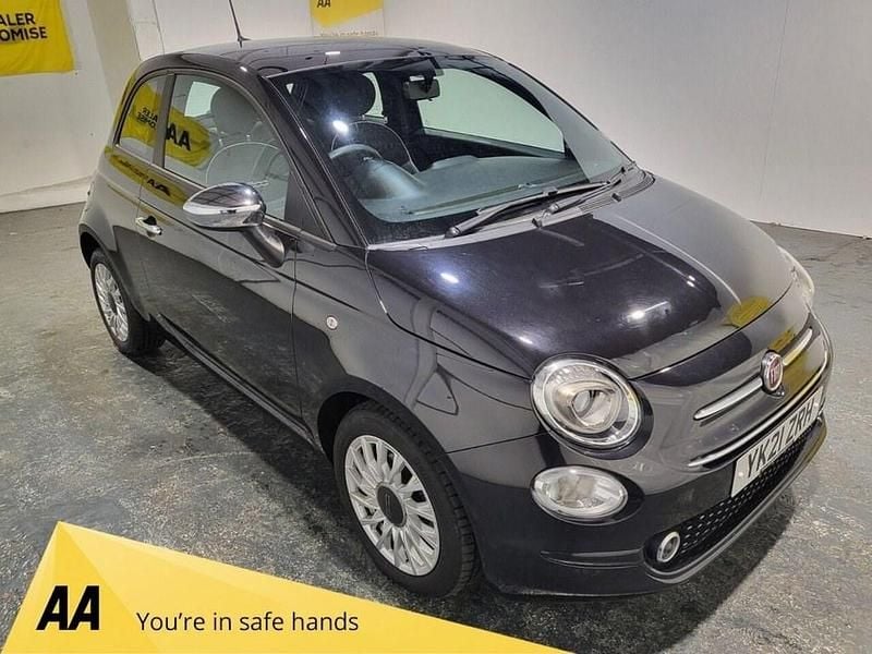 Black Used 2021 Fiat 500 Lounge Hatchback | £9,000 (Good price) - Image 1/3