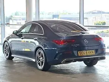 Used Mercedes CLA180 AMG Line Premium Plus 136 HP (100 kW) 2020 Blue Coupe