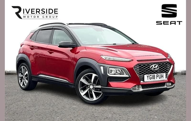 Pulse red Used 2018 Hyundai Kona Premium SUV | £9,490 (Fair price) - Image 1/4