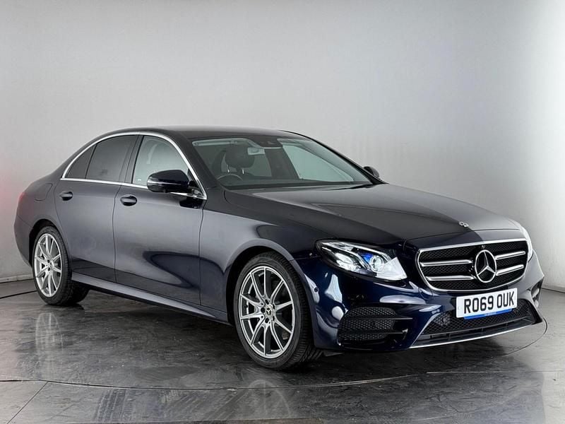 Used Mercedes E220 AMG line 194 HP (142 kW) 2019 Blue Sedan