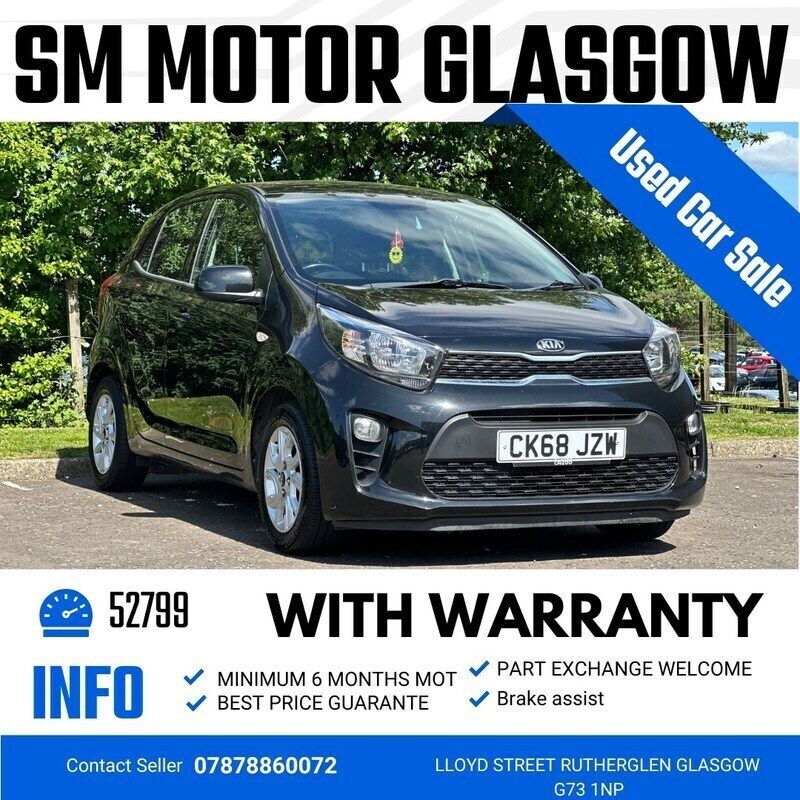 Black Used 2018 Kia Picanto 2 Hatchback | £4,989 (Good price) - Image 1/4
