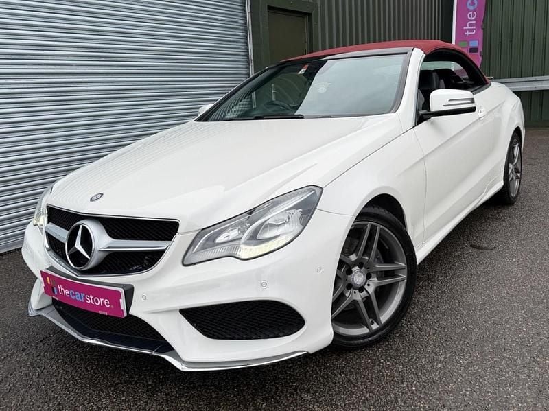 Used Mercedes E220 AMG line 2014 White Cabriolet