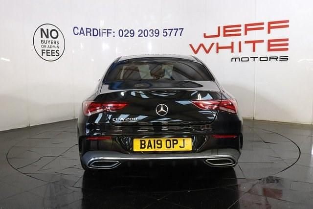 Used Mercedes CLA200 AMG line 163 HP (119 kW) 2019 Black Coupe