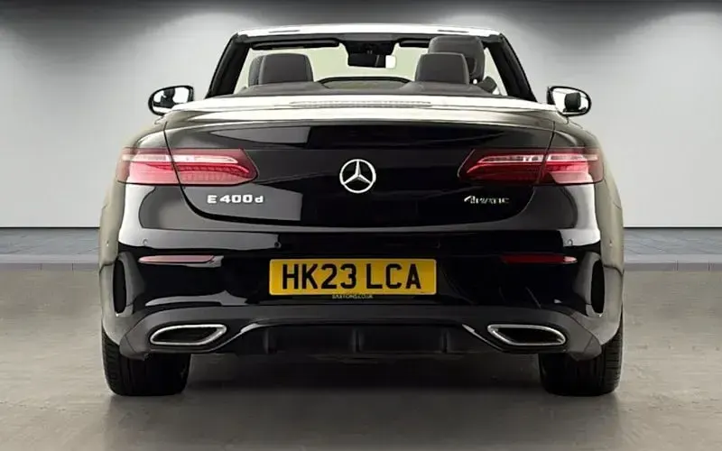 Used Mercedes E400 AMG line 330 HP (242 kW) 2023 Obsidian black Cabriolet
