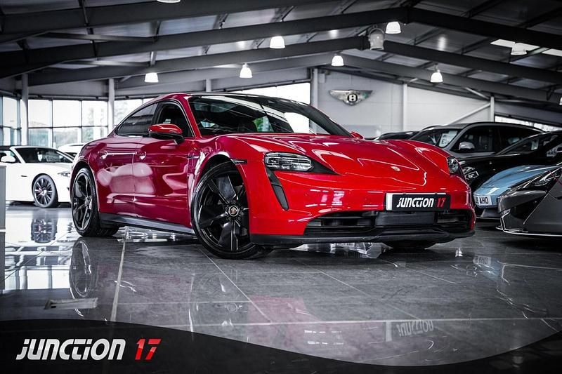 Used Porsche Taycan Performance Package 350 kW (476 HP) 2021 Red Sedan