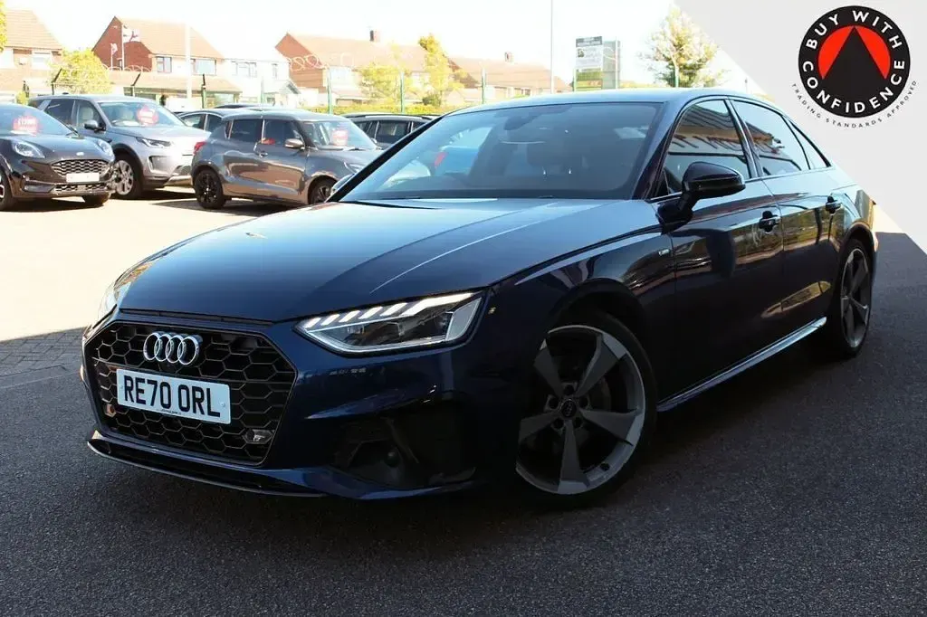 Used Audi A4 Black Edition 204 HP (150 kW) 2021 Blue Sedan