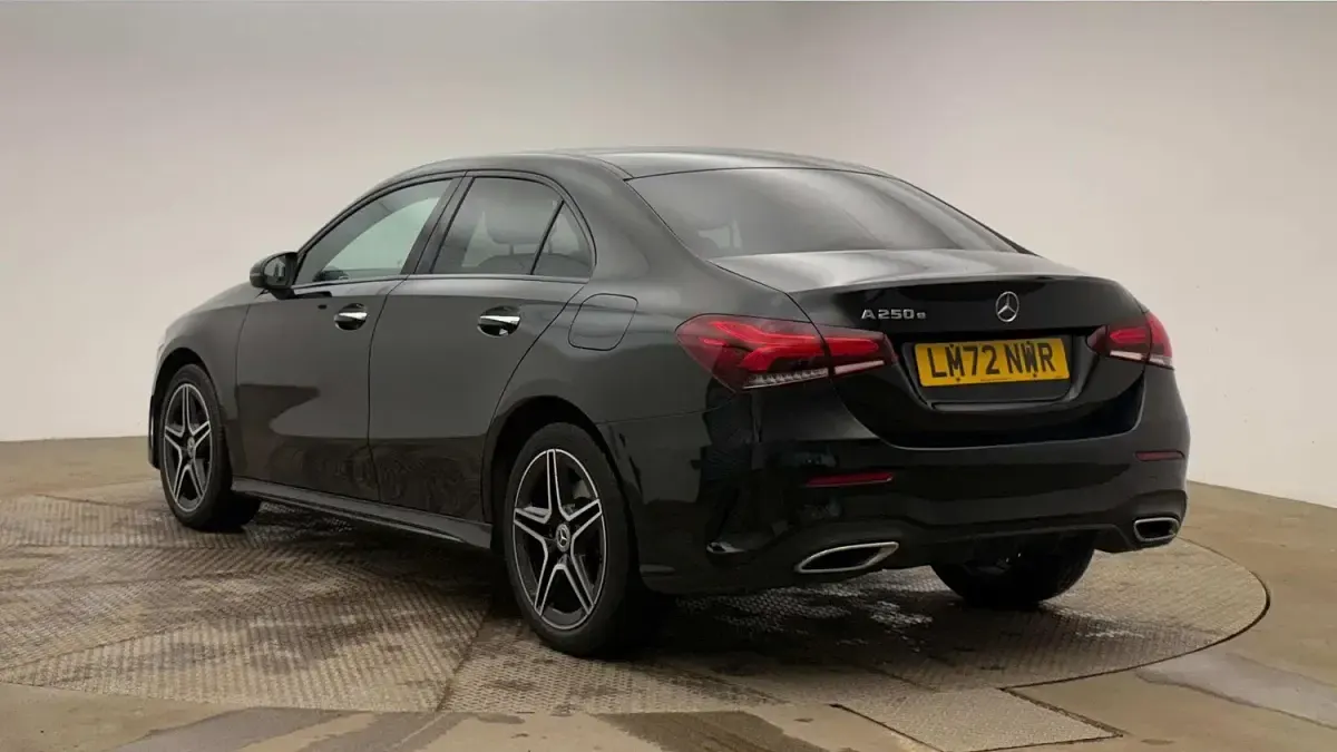 Used Mercedes A250 AMG line 218 HP (160 kW) 2022 Obsidian black Sedan