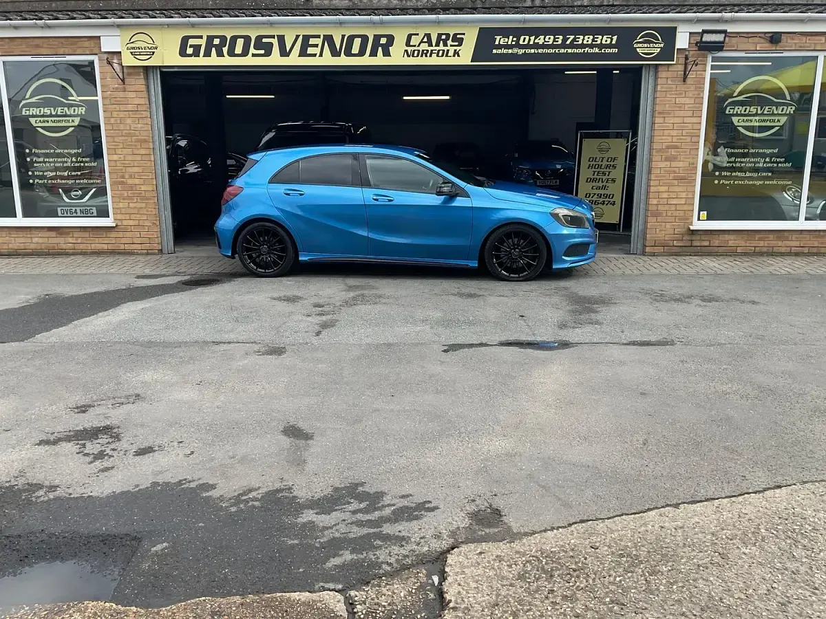 Used Mercedes A220 AMG 170 HP (125 kW) 2015 Blue Hatchback