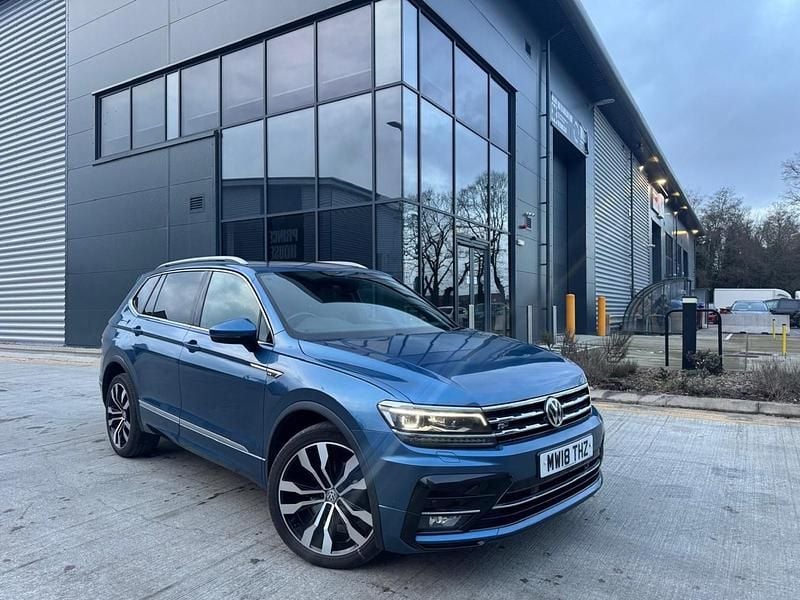 Blue Used 2018 VW Tiguan Allspace R-line SUV | £18,995 (Good price) - Image 1/4