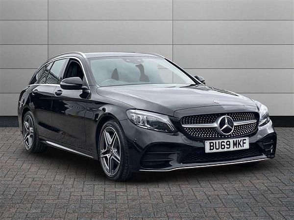 Obsidian black Used 2019 Mercedes C200 AMG Line Premium Estate | £17,990 (Fair price) - Image 1/4